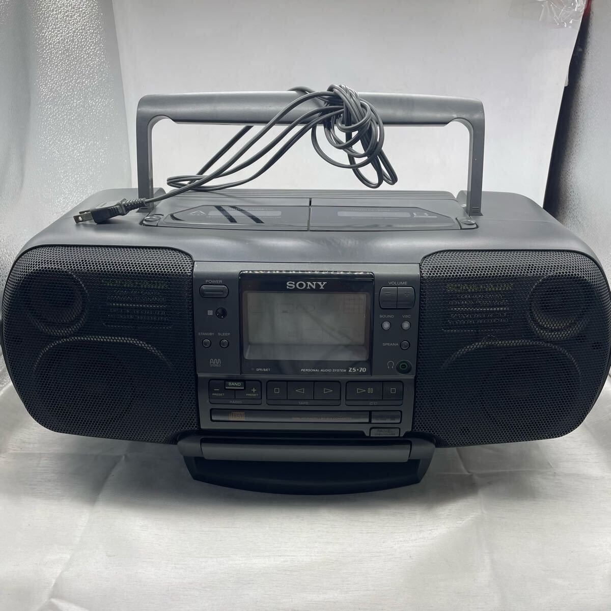 動作品 SONY ZS-70 CD|カセット|ラジオ 一体型オーディオ u387