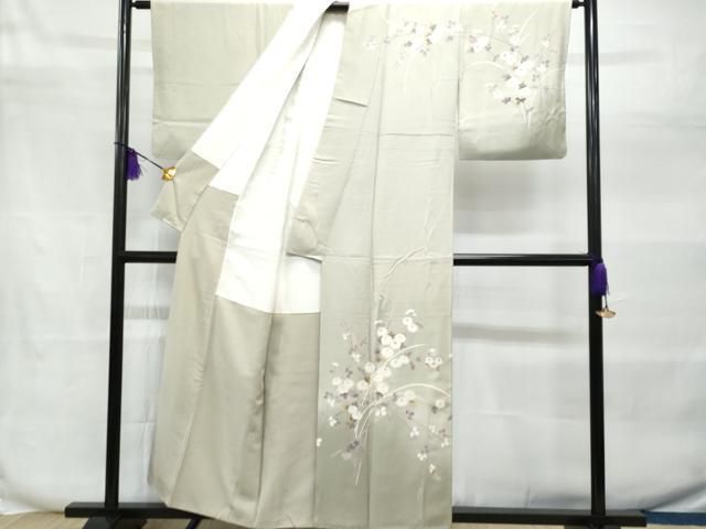 平和屋着物□訪問着 友禅 草花文 暈し染め 正絹 逸品 CAAP8690fb