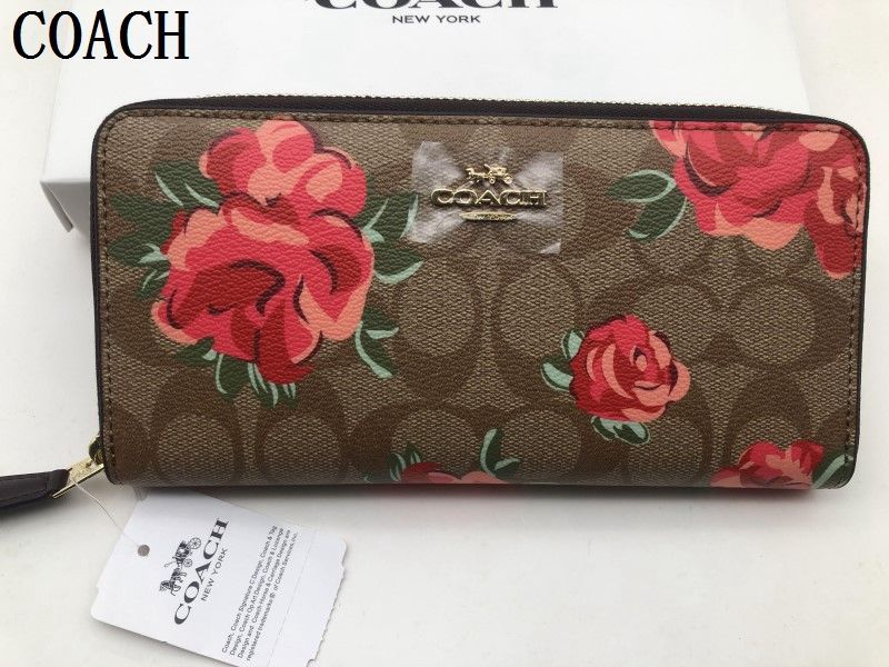 コーチ COACH 長財布 財布 シグネチャー アコーディオンラウンドジップウォレット 花柄 レディース  財布 新品 未使用 贈り物  F39189 a184  xj0001