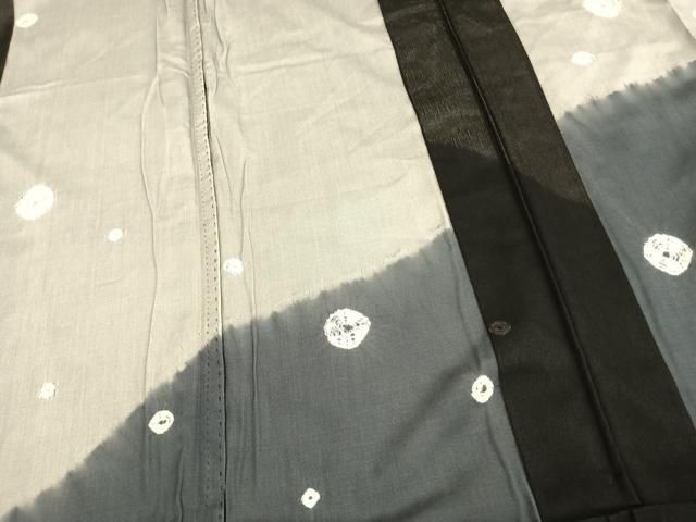 平和屋着物▽訪問着 無双 紗袷 紗×紗 絞り 丸文 正絹 逸品 AAAV8401fy