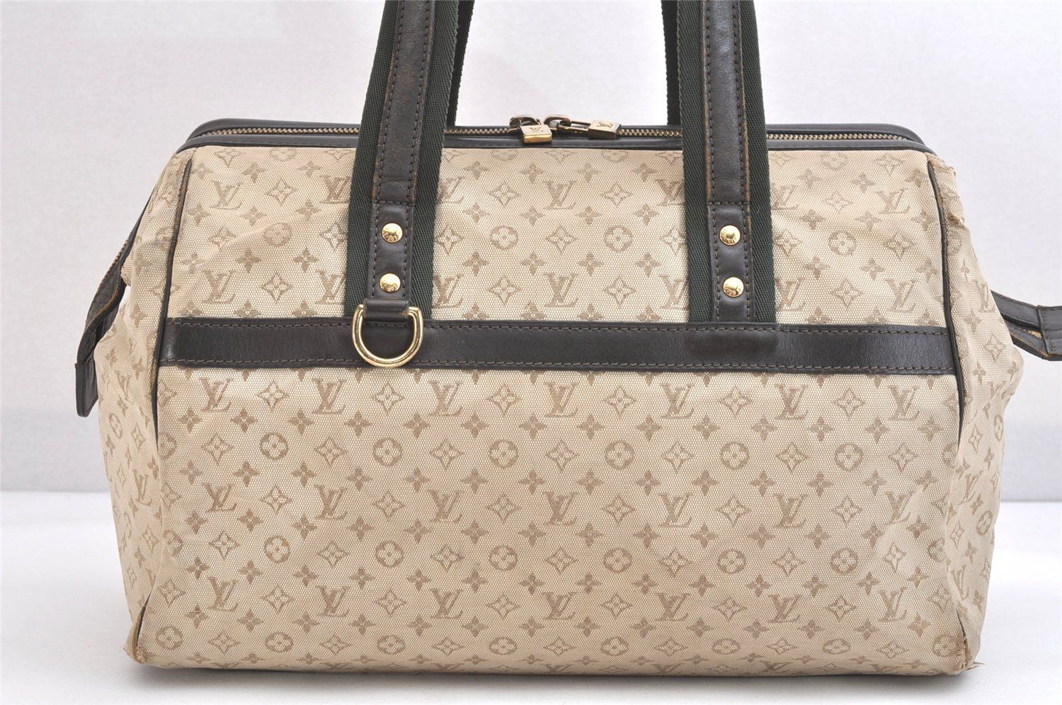 LOUIS VUITTON ルイヴィトン モノグラム ミニ ジョセフィーヌ GM ハンドバッグ M92310 カーキ ベージュ 2426N