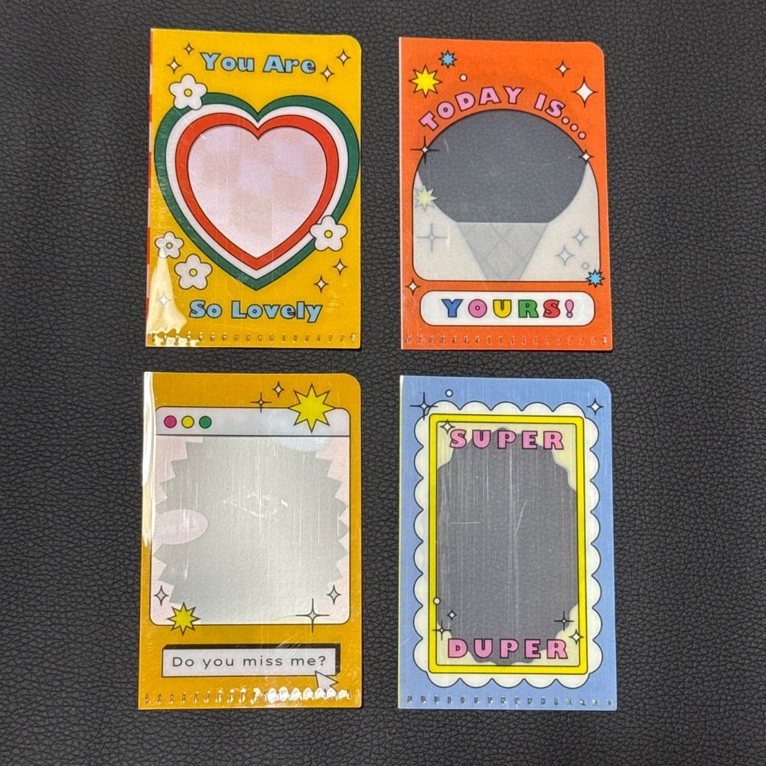4枚セット】フォトカードフォルダ 韓国雑貨 トレカデコ トレカケース 