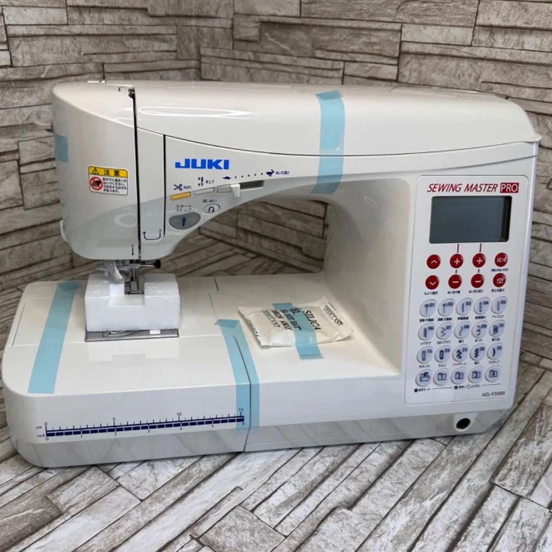 JUKIミシン☆HZL-F3000☆美品☆ワイドテーブル 自動糸切り付き