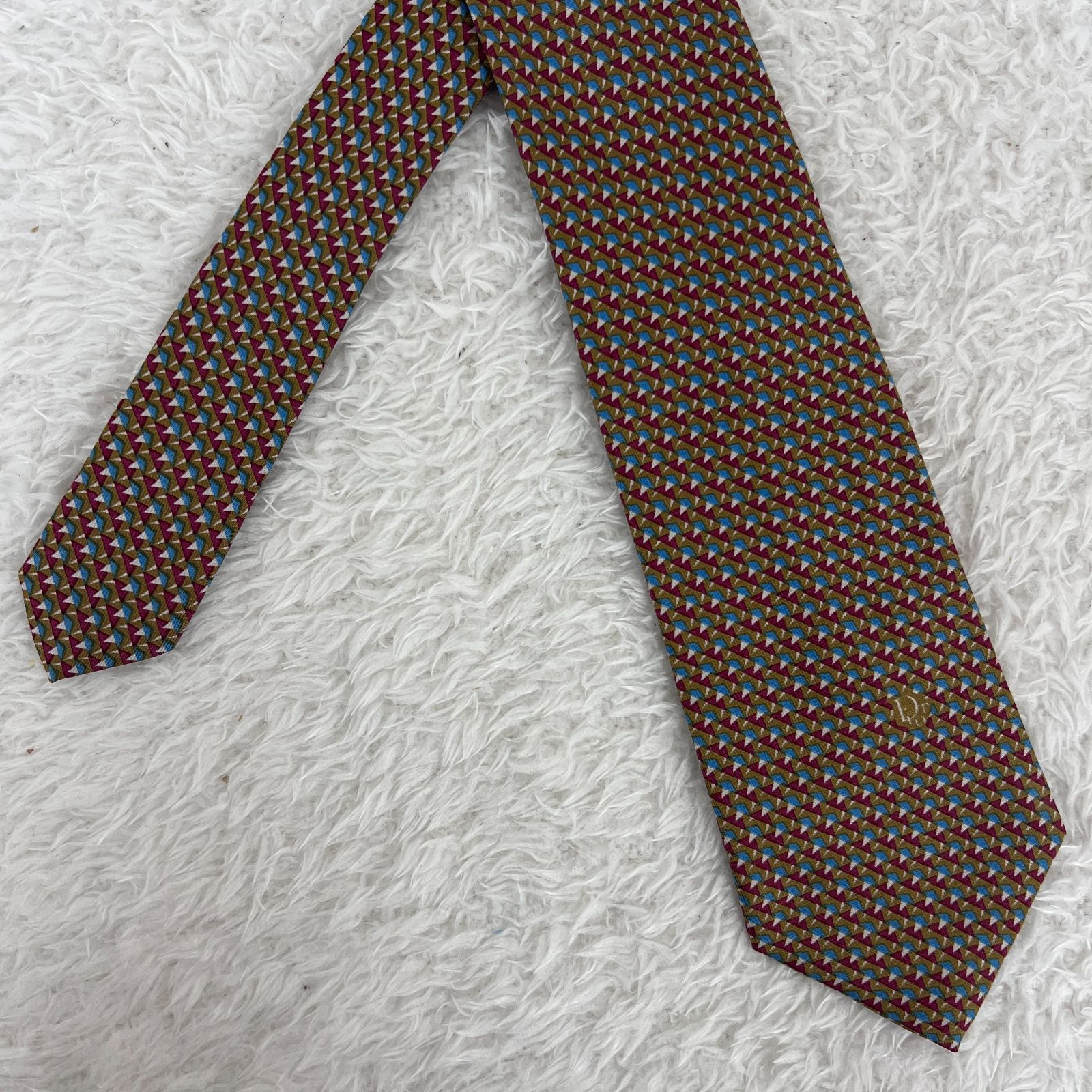 【美品】クリスチャンディオール ネクタイ 高級シルク 総柄 CDロゴ ブラウン オンライン ショップファッション - 【美品】クリスチャン