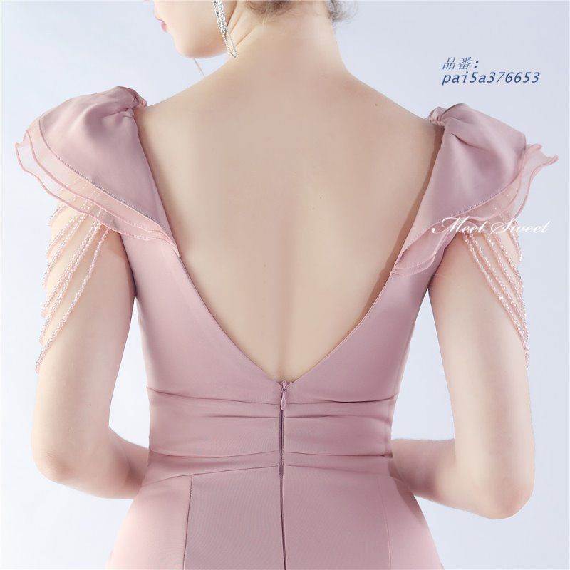 ドレス マーメイドドレス パーティードレス サテン スリット イブニングドレス フォーマルドレス ウエディングドレス 発表会 ウェディングドレス pai5a376653 MAAHADDERANG_COM