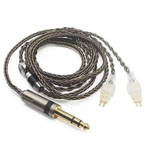 Youkamoo 6.35mm 8コアシルバーメッキ ヘッドフォンアップグレードケーブルと互換性があります for HD650、HD600、HD580、HD660S、HD58X、HD565、HD545、HD535、HD6XX