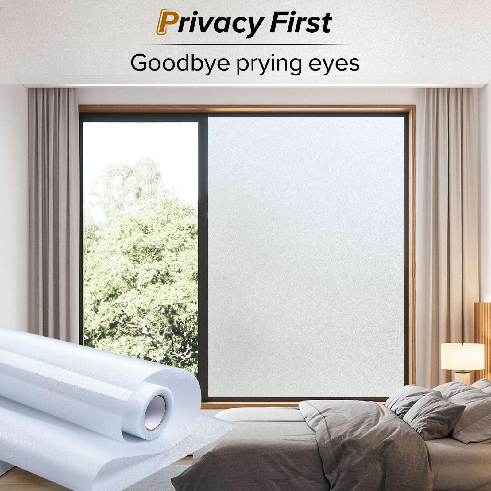 新着商品】Rabbitgoo 窓ガラス目隠しフィルム 目隠しシート 窓