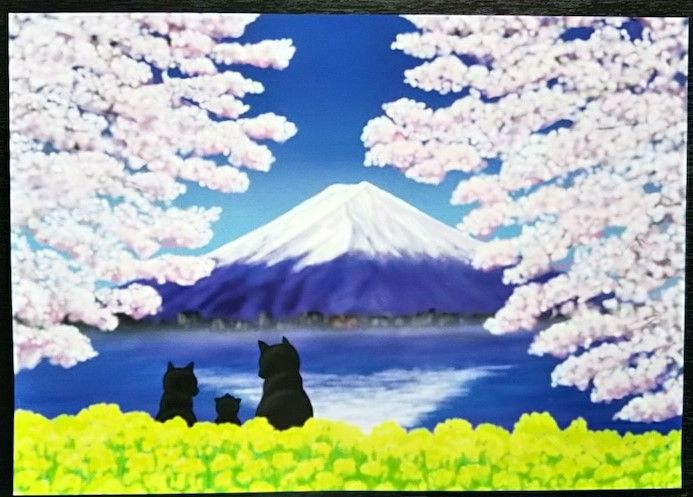 オリジナルポスター６種類セット A４サイズ 富士山 猫 河口湖 精進湖