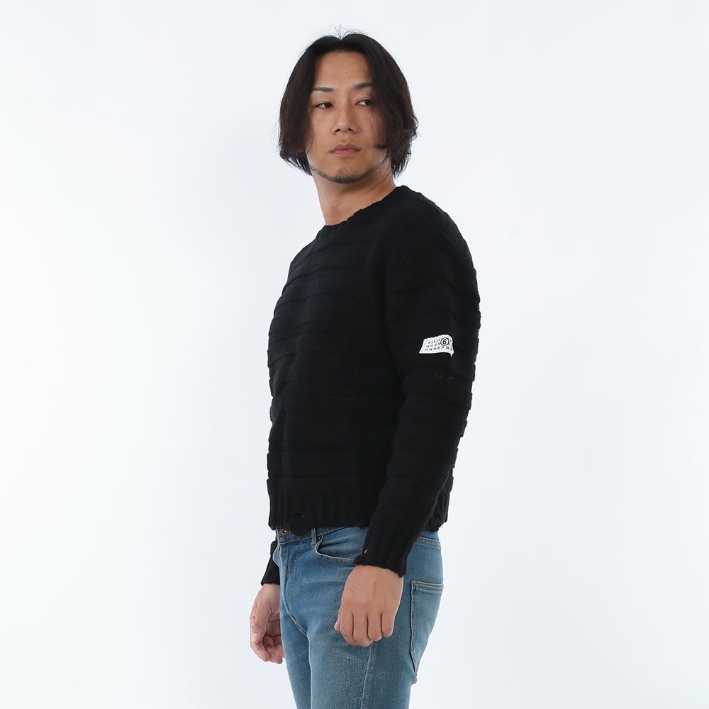 MM 6 Maison Margiela KIDS エムエムシックス メゾンマルジェラ キッズ M 60880 06 P 6900 ウール混紡 リブ ニット セーター 大人もOK