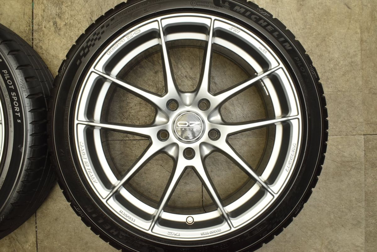 美品】OZ LEGGERA HLT 17in 7.5J +50 PCD112 ミシュラン パイロット 
