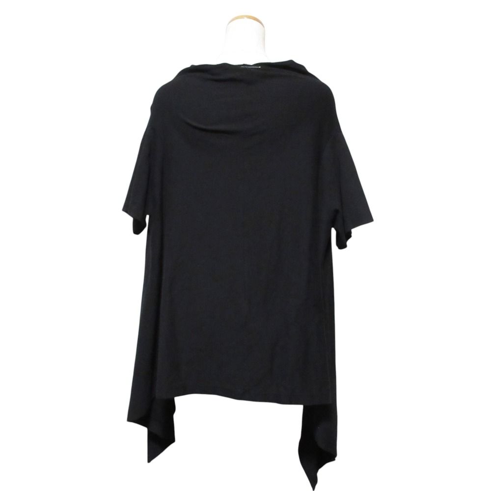 未使用 23SS MM6 エムエムシックス メゾンマルジェラ ショートスリーブ アシンメトリー ドレープTシャツ S52GC0254 サイズS ブラック レディース 古着 中古 未使用 23SS MM6 エムエムシックス メゾンマルジェラ ショート