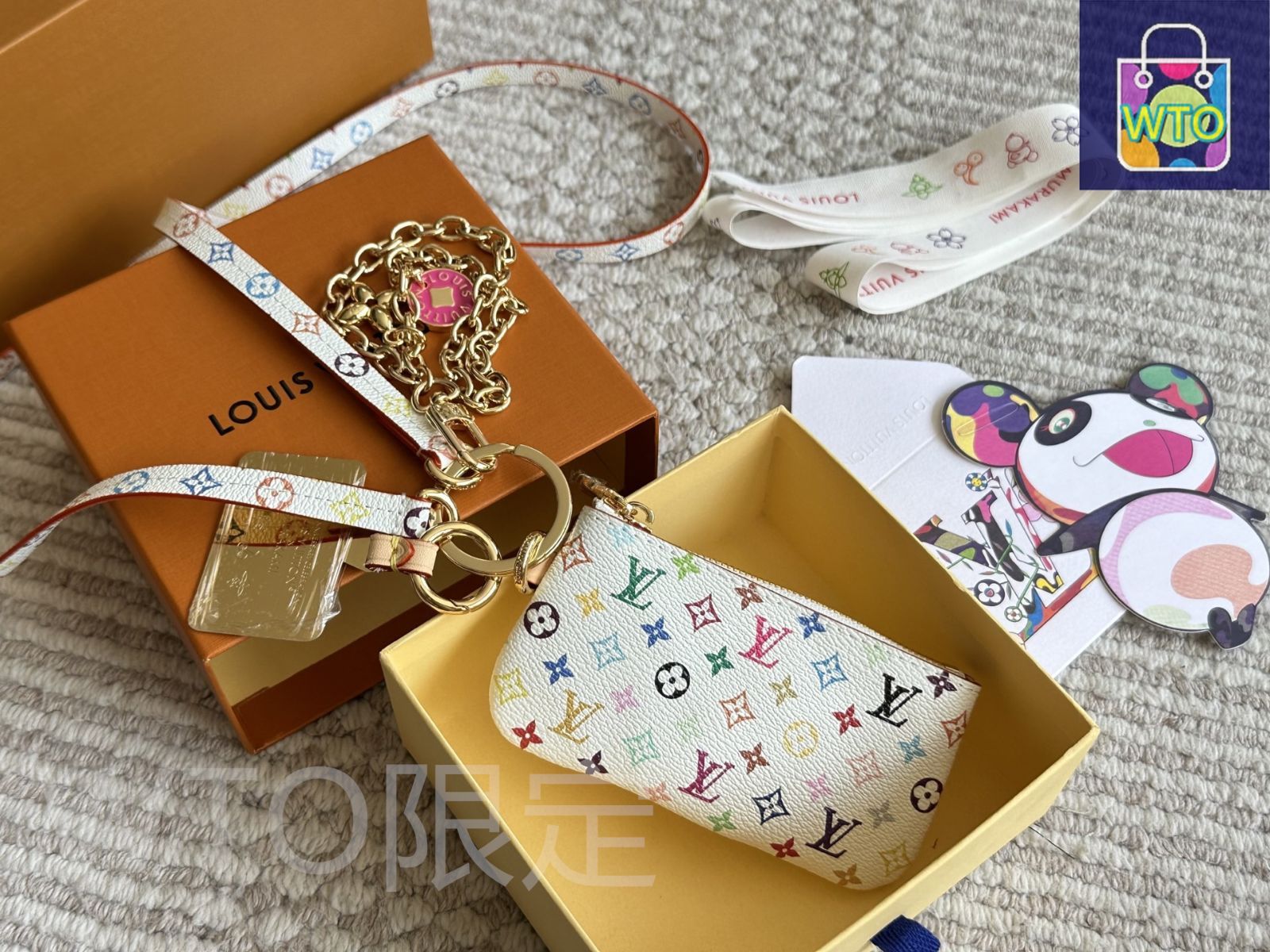 今日特価】LV x 村上隆 ホワイトトリコロール スマホチェーン