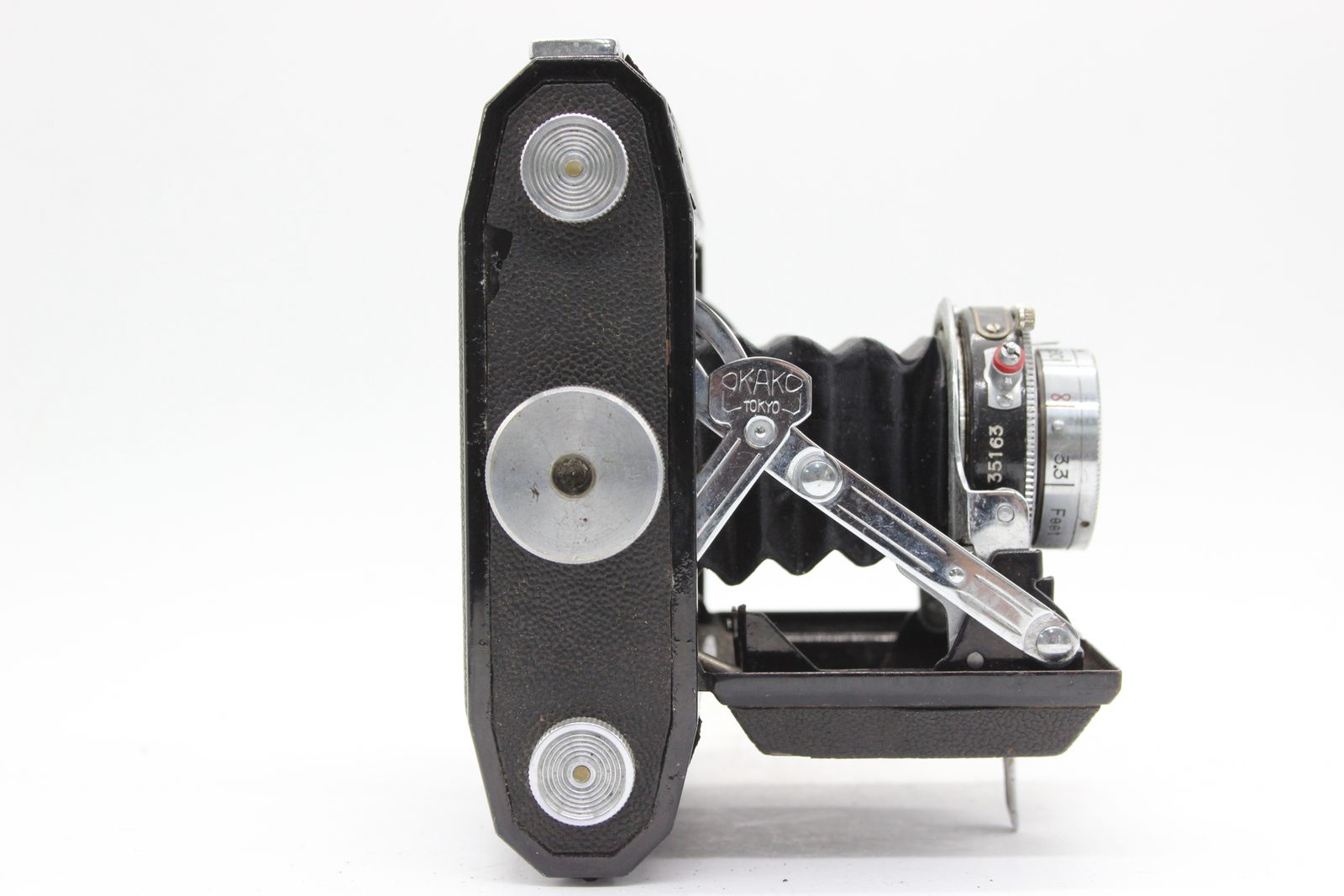 【訳あり品】 Waltax OKAKO Bio-Kolex C Anastigmat 7.5cm F3.5 蛇腹カメラ s3532