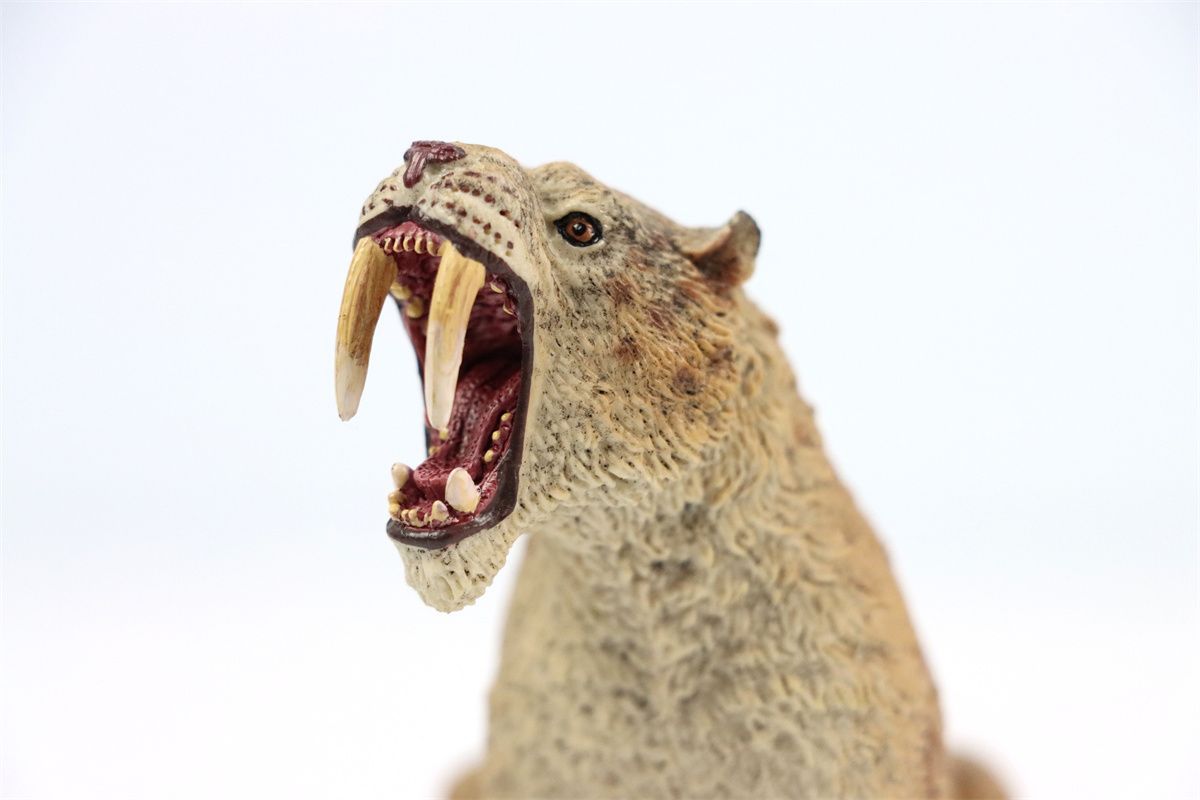 1/15 サイズ スミロドン Smilodon 動物 フィギュア おもちゃ模型A 英国の素晴らしいsmilodon Poperatorモデルのおもちゃ、古代の