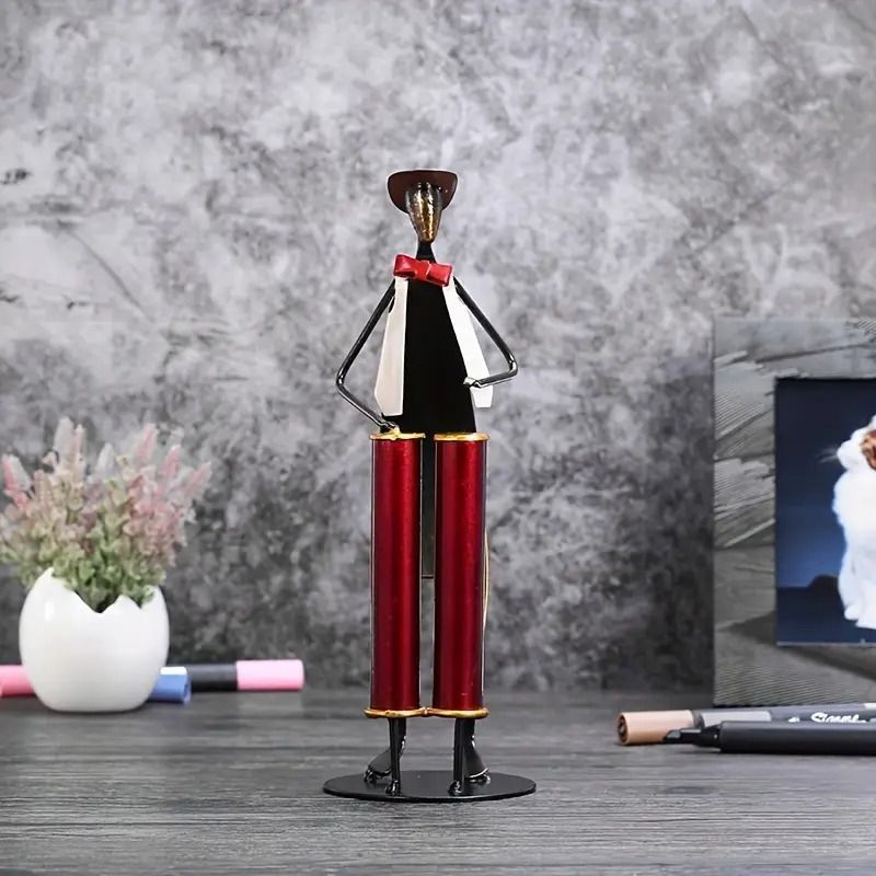置物 装飾品 人形 フィギュア ミュージシャン パーカッション 打楽器 カウボーイバンド 楽器演奏 鉄製 オブジェ オーナメント お洒落 クール かっこいい スタイリッシュ 玄関 リビングルー