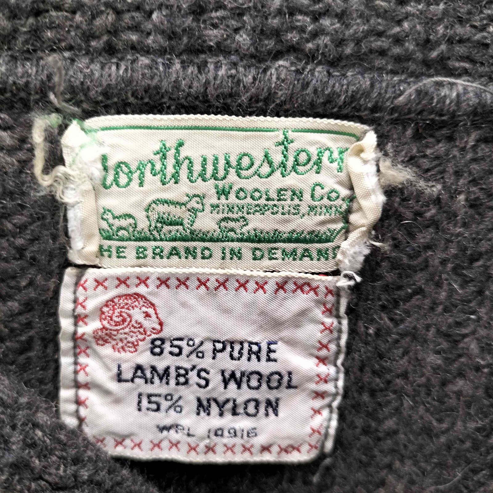 ユーズドフルギ USED古着 50S northwestern WOOLEN Co PURE NEW