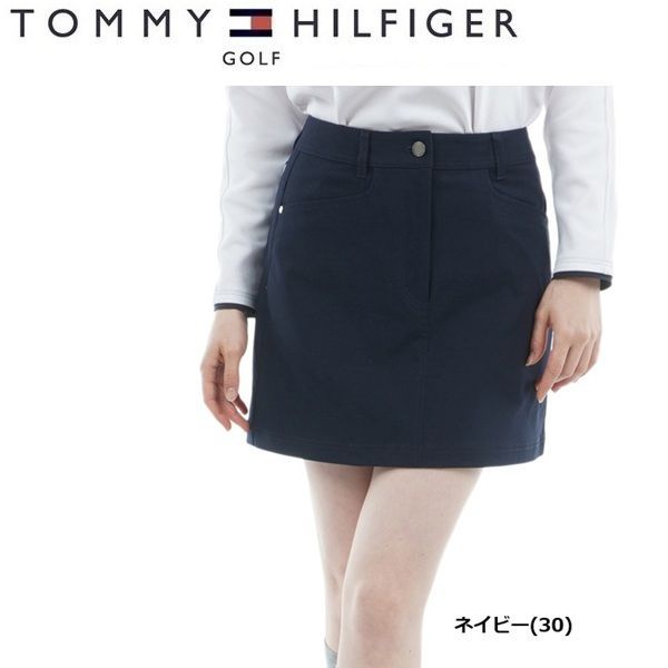 トミーヒルフィガー ゴルフレディース プリーツスカート TOMMY HILFIGER THLA567 秋冬モデル ネイビー 30
