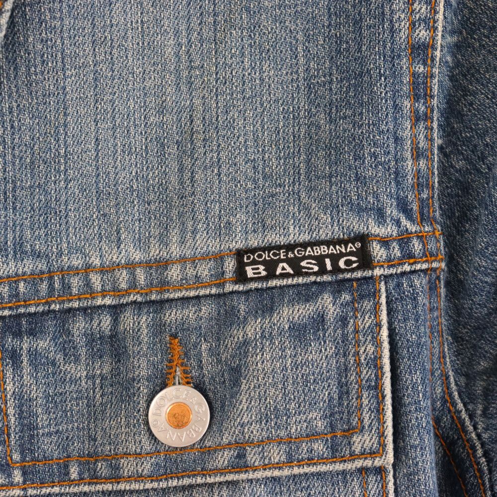 DOLCE & GABBANA BASIC (ドルチェアンドガッバーナ ベーシック) メタルボタン デニムジャケット インディゴ 31JK レディース