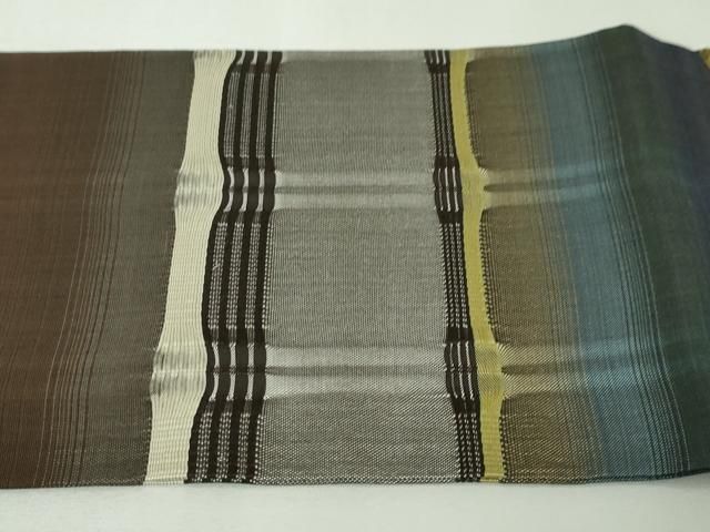 平和屋本店□極上 藤山千春 九寸名古屋帯 草木染 吉野間道 逸品 未使用  