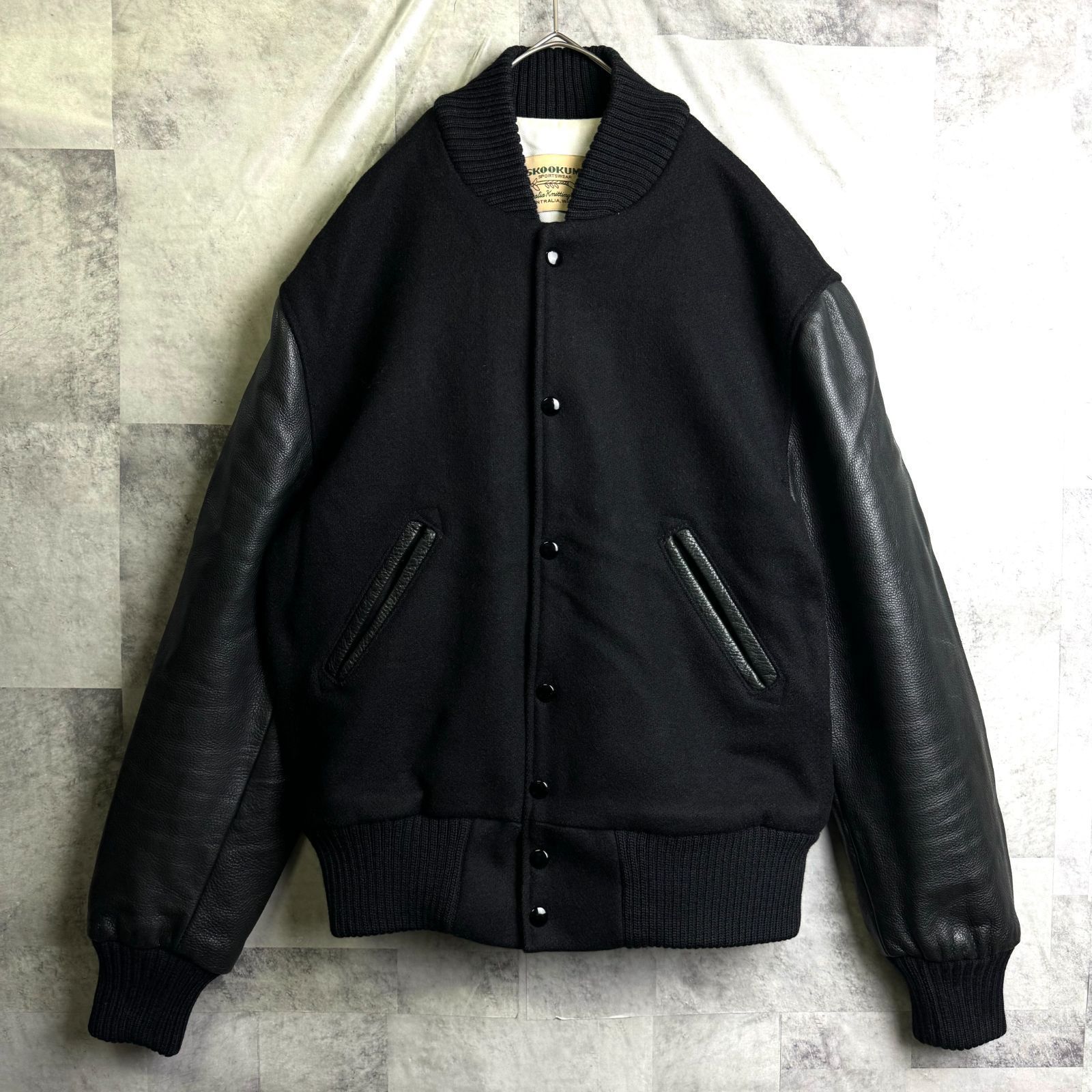 USA製 SKOOKUM スクーカム アワードジャケット 袖レザースタジャン