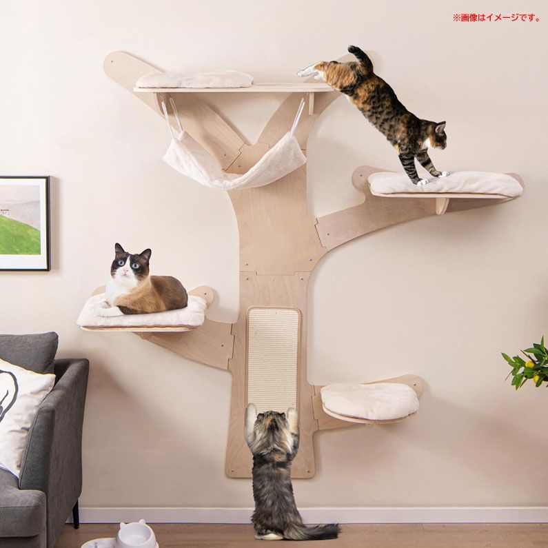 【M2739-101-70】キャットウォーク 7つセット　壁掛け式　10㎏OK DoubleTT キャットウォーク 7つセット 猫用 キャットステップ
