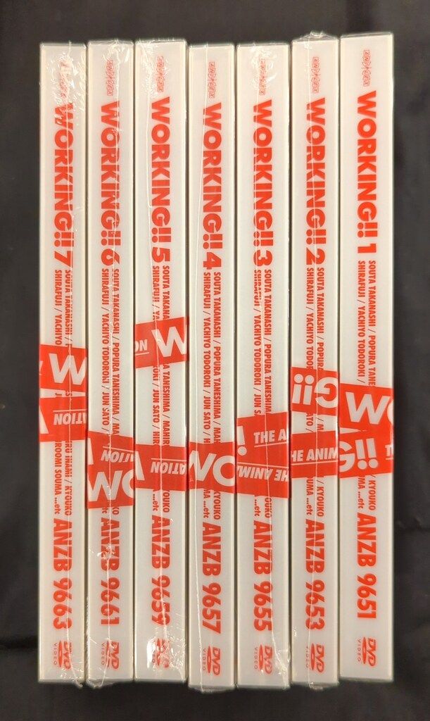 新品未開封 DVD WORKING'!! 完全生産限定版 CD付き 全7巻セット 1巻以外未開封 アニメDVD WORKING!! 完全生産限定版全7巻 セット