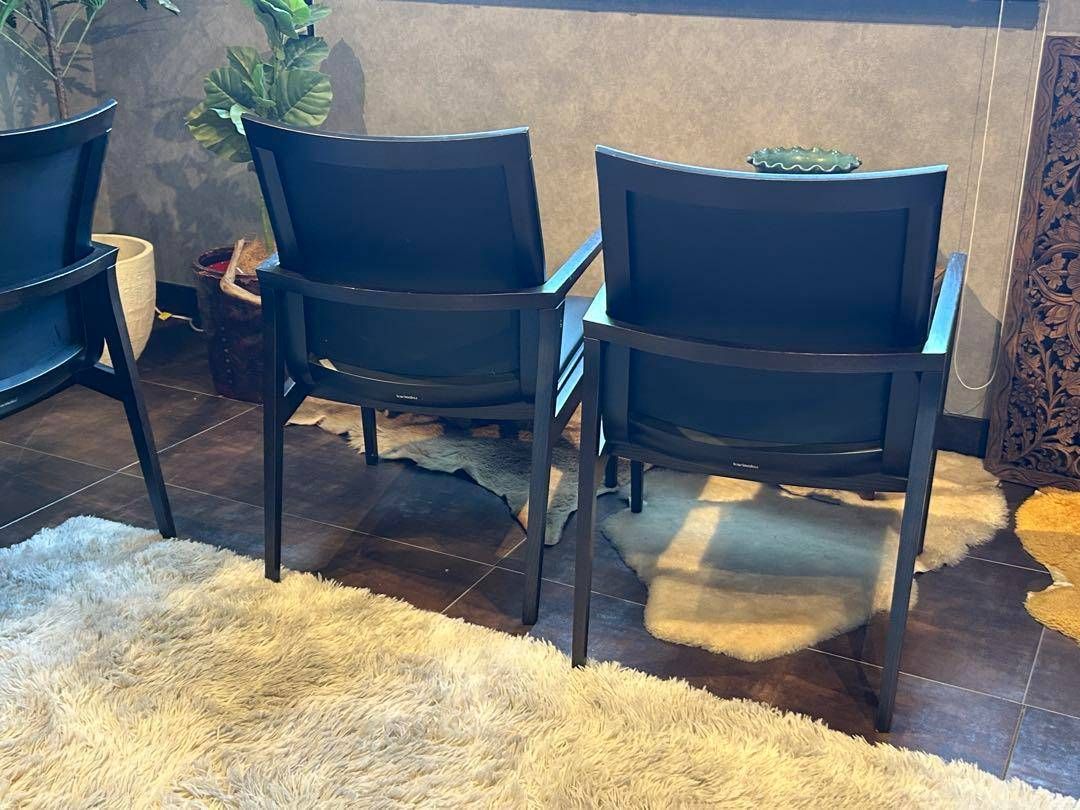 高級家具 カリモク アームチェア ブラックレザー CS64モデル NHS