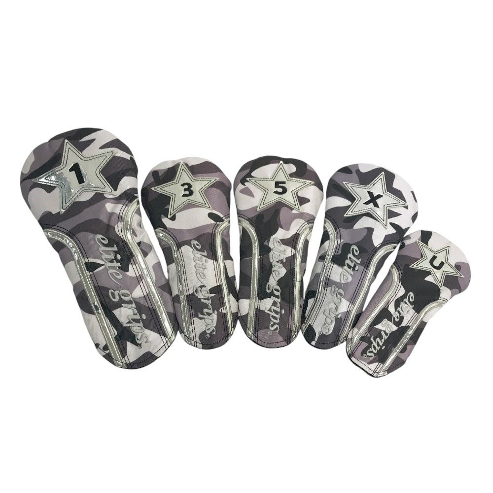 ELITE GRIPS エリートグリップ 2019 ARTISTIC LINE EGHC1901 ヘッドカバー 5点セット カモフラ総柄 DR FW×3 UT 240101413996 ゴルフウェア ストスト