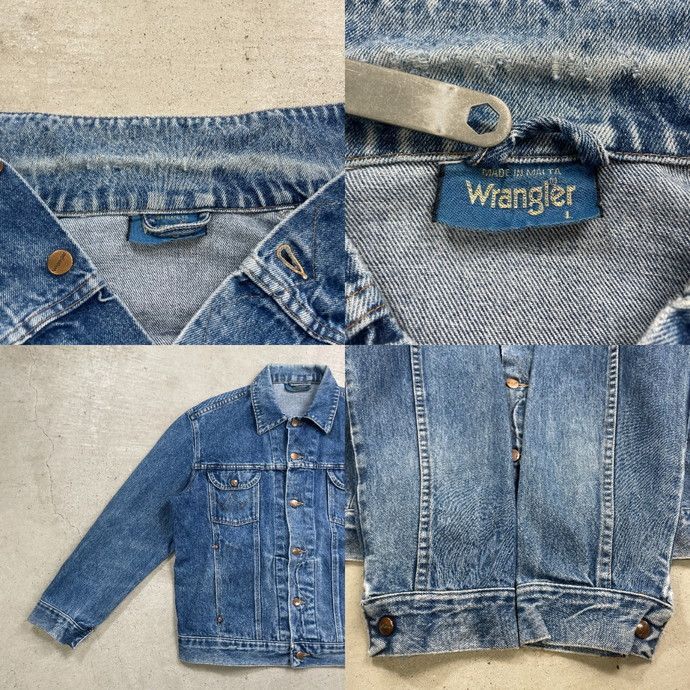 80年代 Wrangler ラングラー デニムジャケット ペイント メンズL