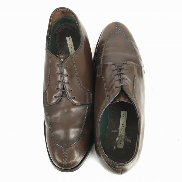 80s-90s?/Vintage★USA名門★フローシャイム/FLORSHEIM★本革/マッケイ製法/Uチップ【27.5/茶】ドレスシューズ/ビジネス◆MF-165 80s-90s?/Vintage☆USA名門☆フローシャイム/FLORSHEIM☆本革/マッケイ