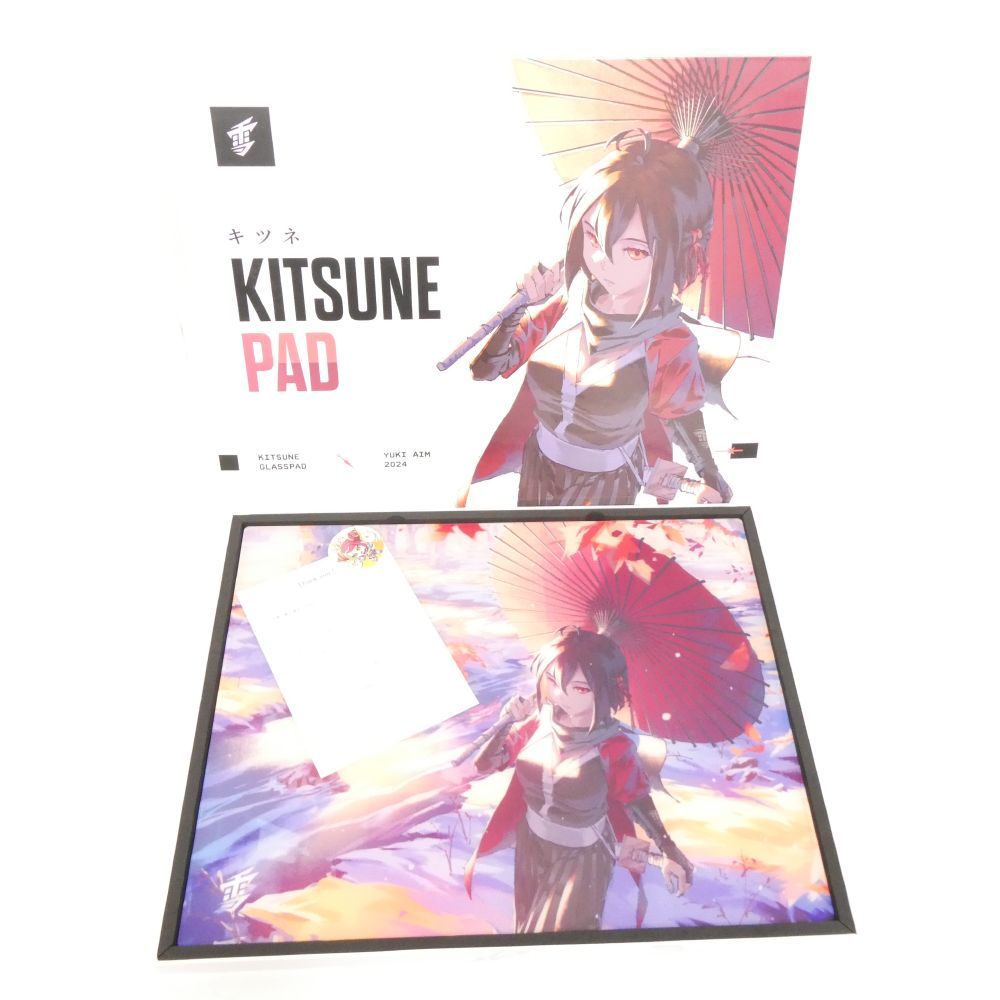 未使用 YukiAim ユキエイム Glasspad Kitsune 2024 ガラスマウスパッド