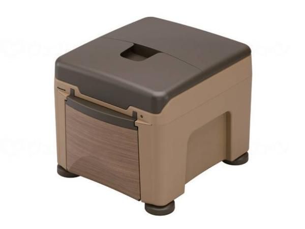 2営業日で発送 パナソニックエイジフリー ポータブルトイレ ラフィーネキューブ PN-L30401CH 木目 プラスチック便座