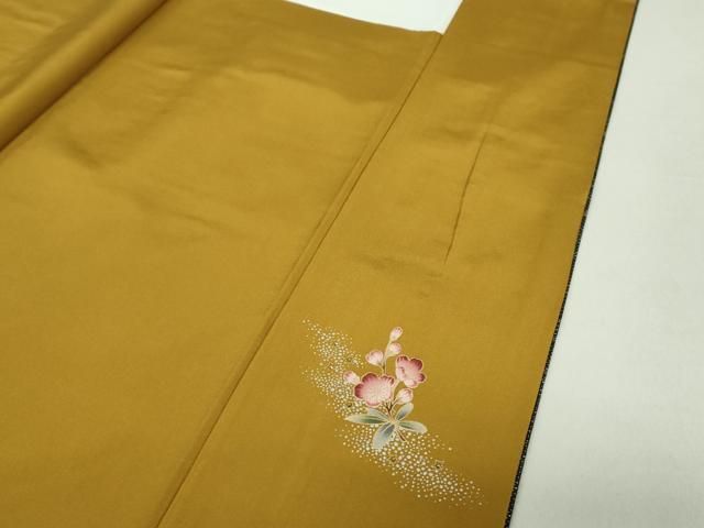 平和屋着物○本場大島紬 9マルキ 古代染色純泥染 草花間道 カネトク  