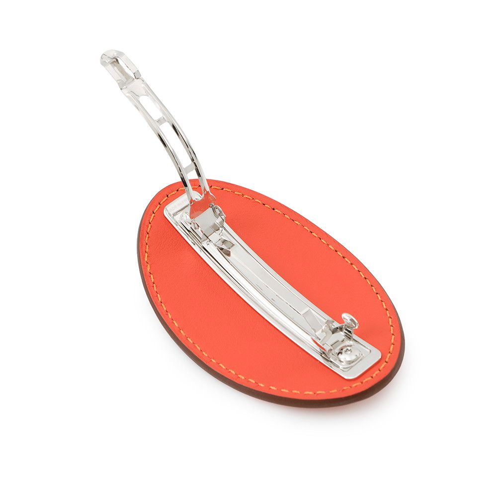 エルメス ヘアアクセサリー オレンジ バレッタ エブリン エルメス ヘア