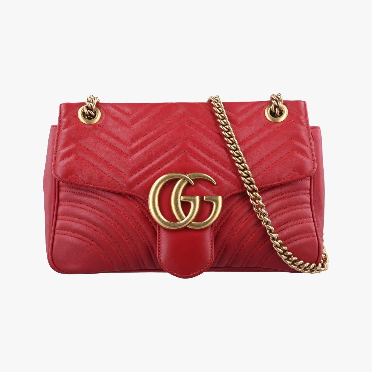 グッチGucciGGマーモントレッドレザー443496A019896836