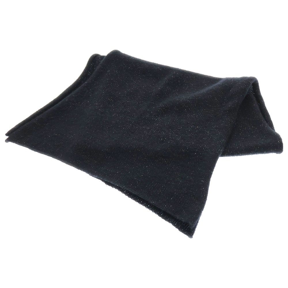 Yohji Yamamoto ヨウジヤマモト 05AW ウールニットマフラー ブラック FZ-K26-959
