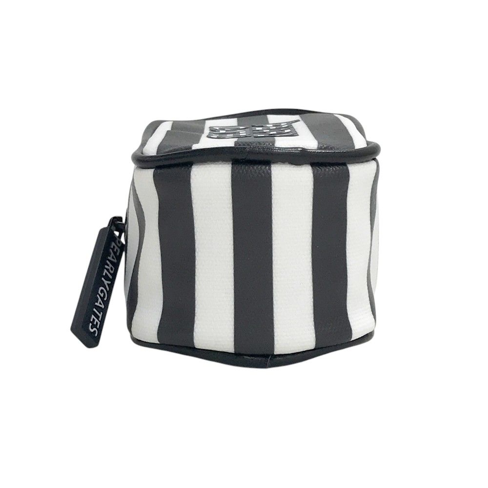 品質保証で、高速配送！ PEARLY GATES パーリーゲイツ モデル ボールポーチ ニコちゃん ストライプ柄 ブラック系 240101530739 ゴルフウェア ストスト 100%本物保証!