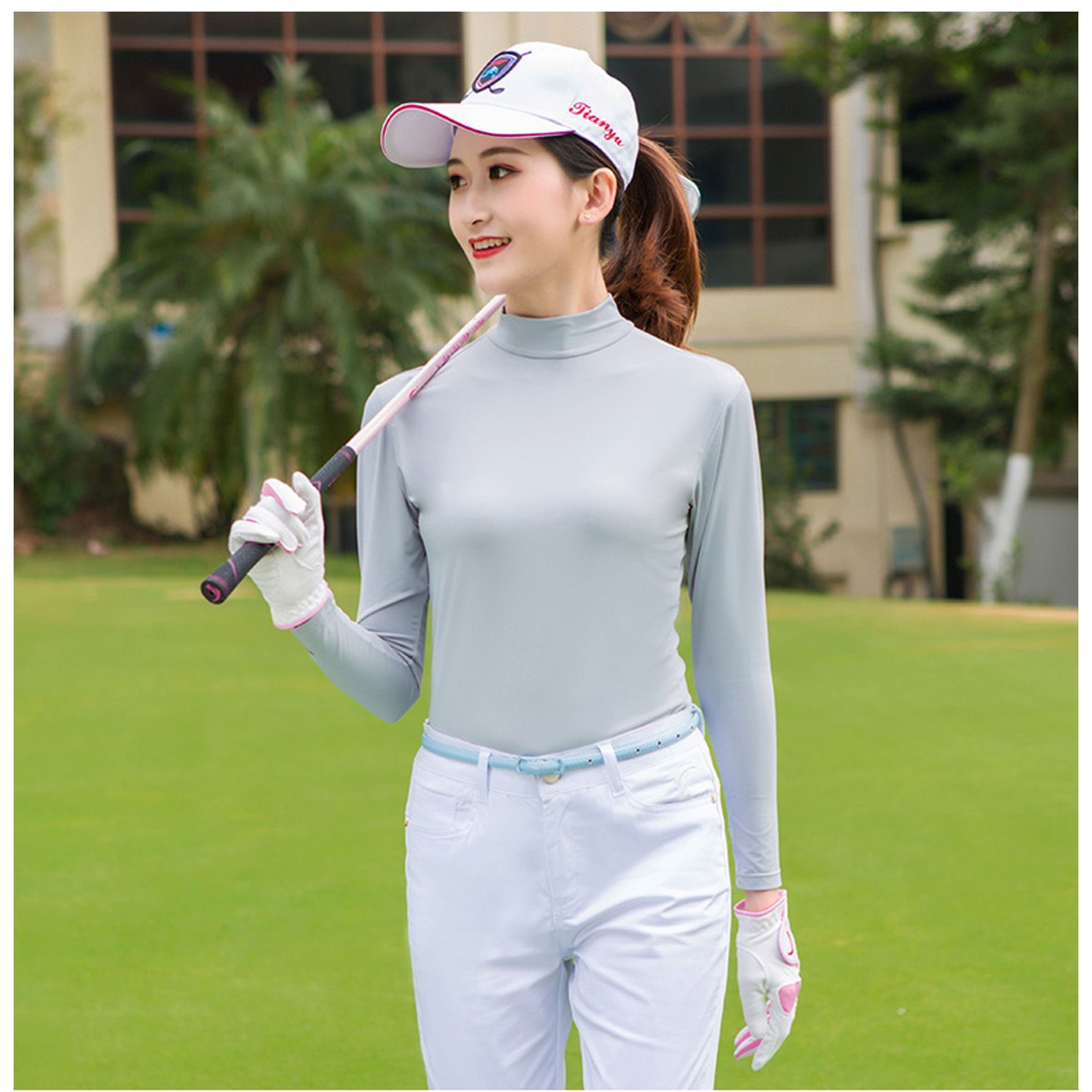 サマンサゴルフ　UVカット　長袖　インナー　新品　白　日焼け対策　レディース 楽天市場】uvカット インナー ゴルフ レディース 接触冷感 長袖