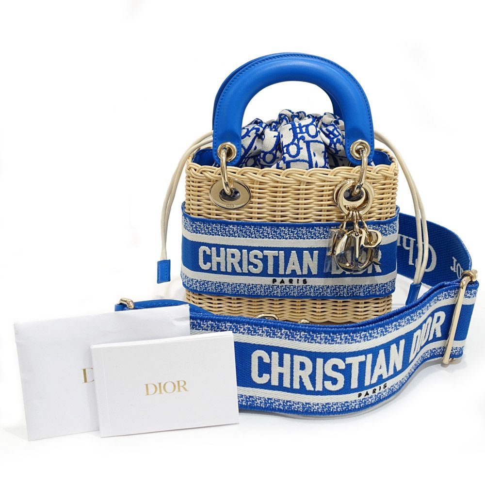 爽やかなブルーが上品◆DIOR Dioriviera バッグ スモール DIOR | Dioriviera Signature バケットバッグ スモール D