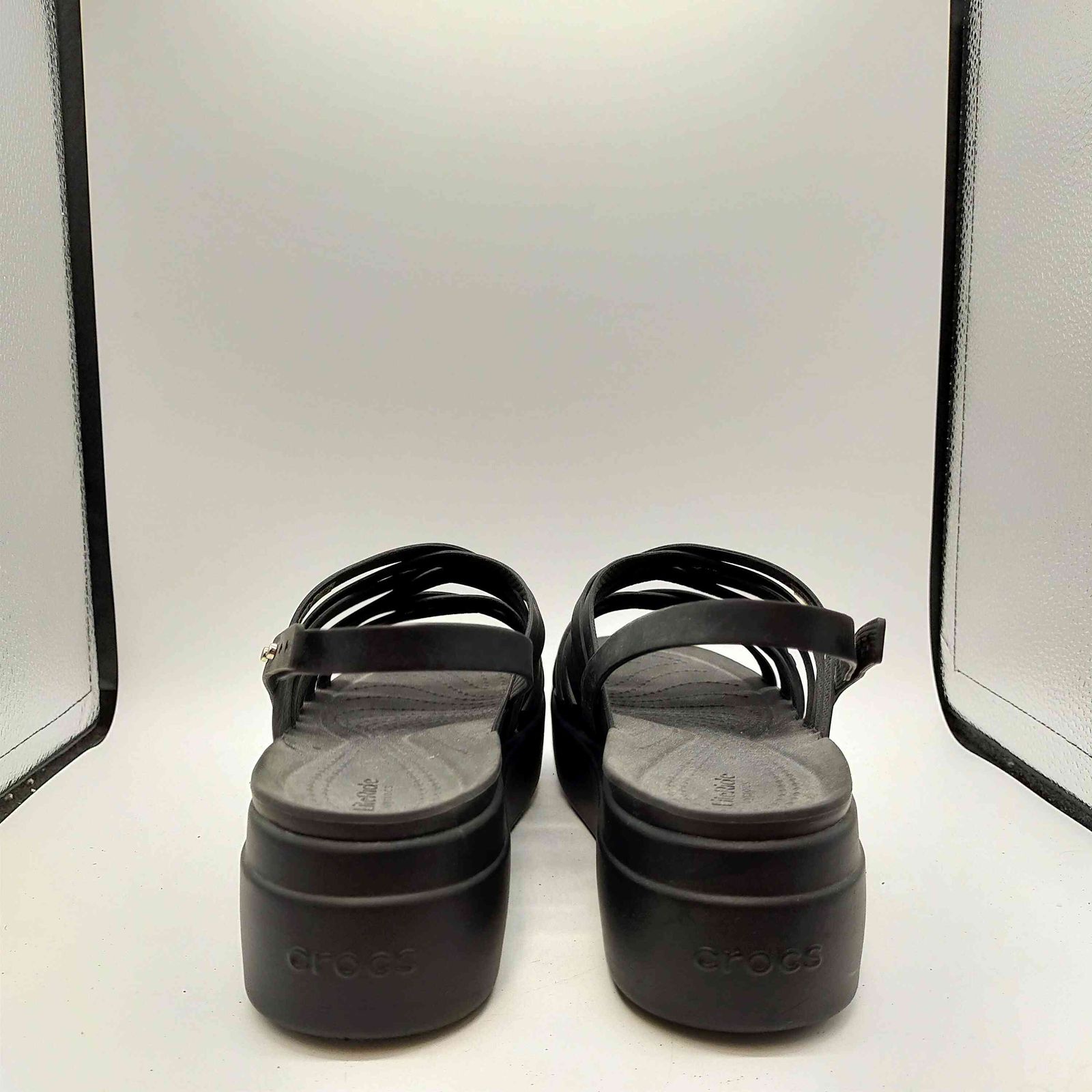 crocs Brooklyn Strappy クロックス ストラッピー 24cm Amazon.com | Crocs Women's Brooklyn Low Strappy Wedges, Bone