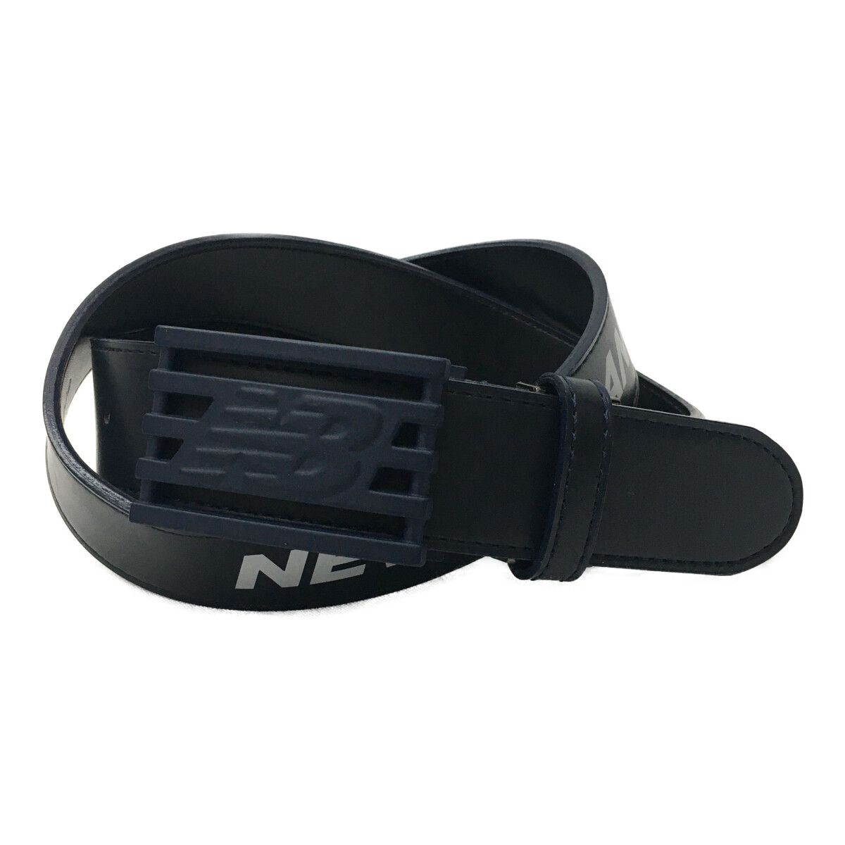 中古 ニューバランスゴルフ New Balance golf ベルト ネイビー 紺 ロゴプリント