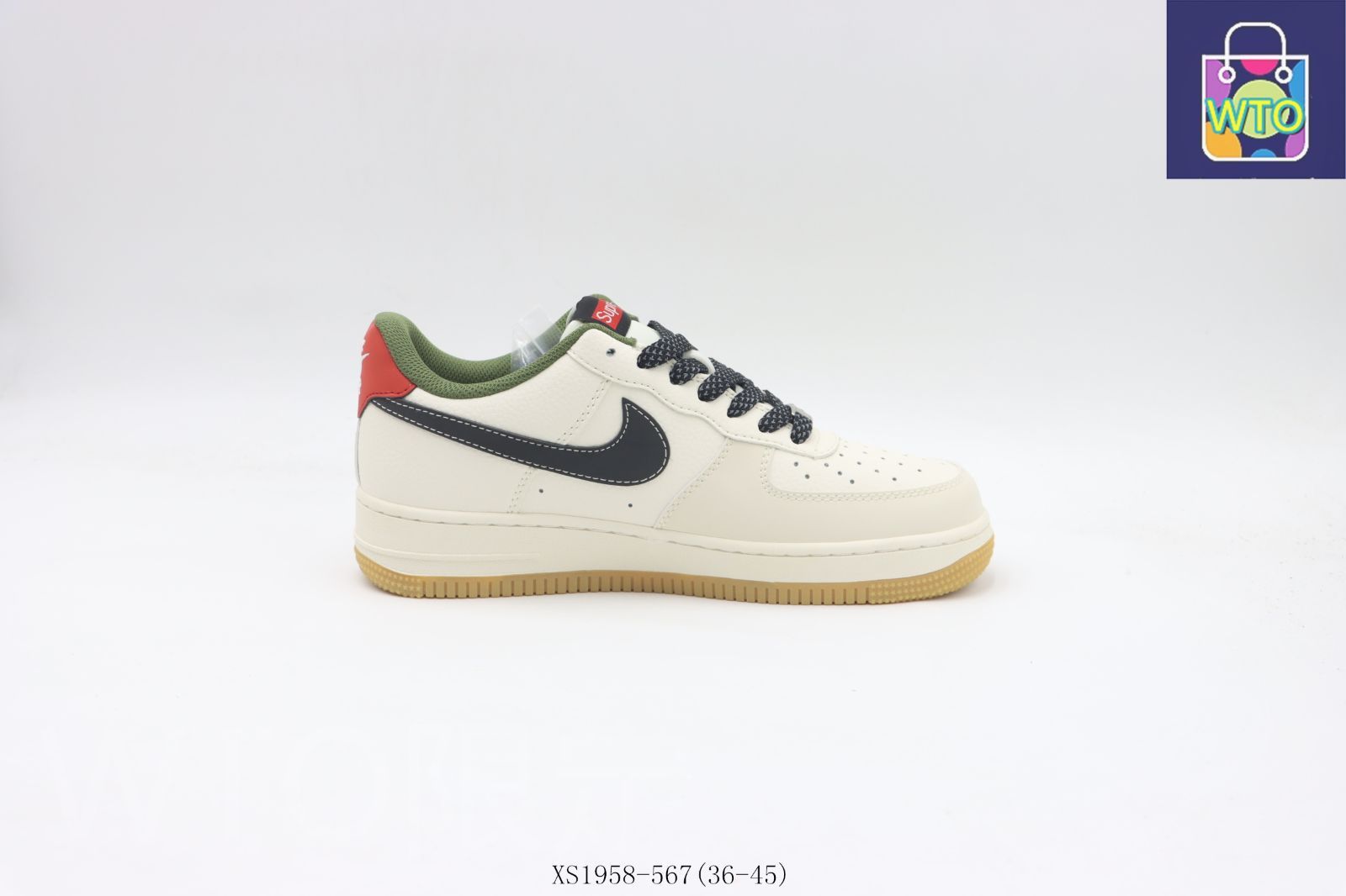 今日 Nike ナイキ スケートシューズ XS 1958-567 ホワイトブラックグリーン-WTO輸入2