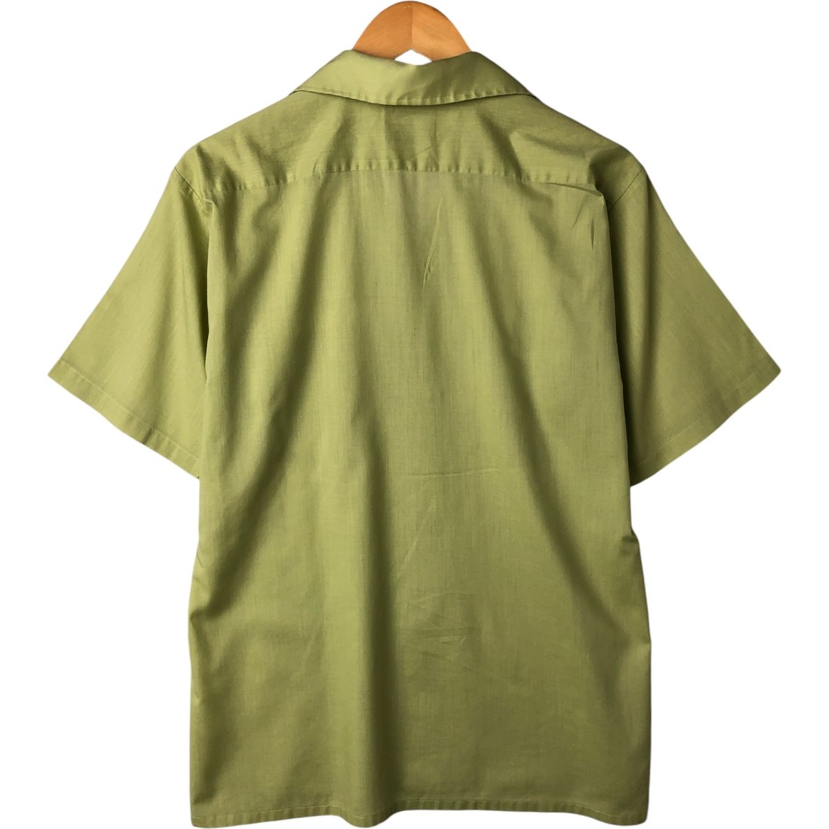 古着 70年代 アロー Arrow 半袖 ポリコットンシャツ USA製 メンズM相当