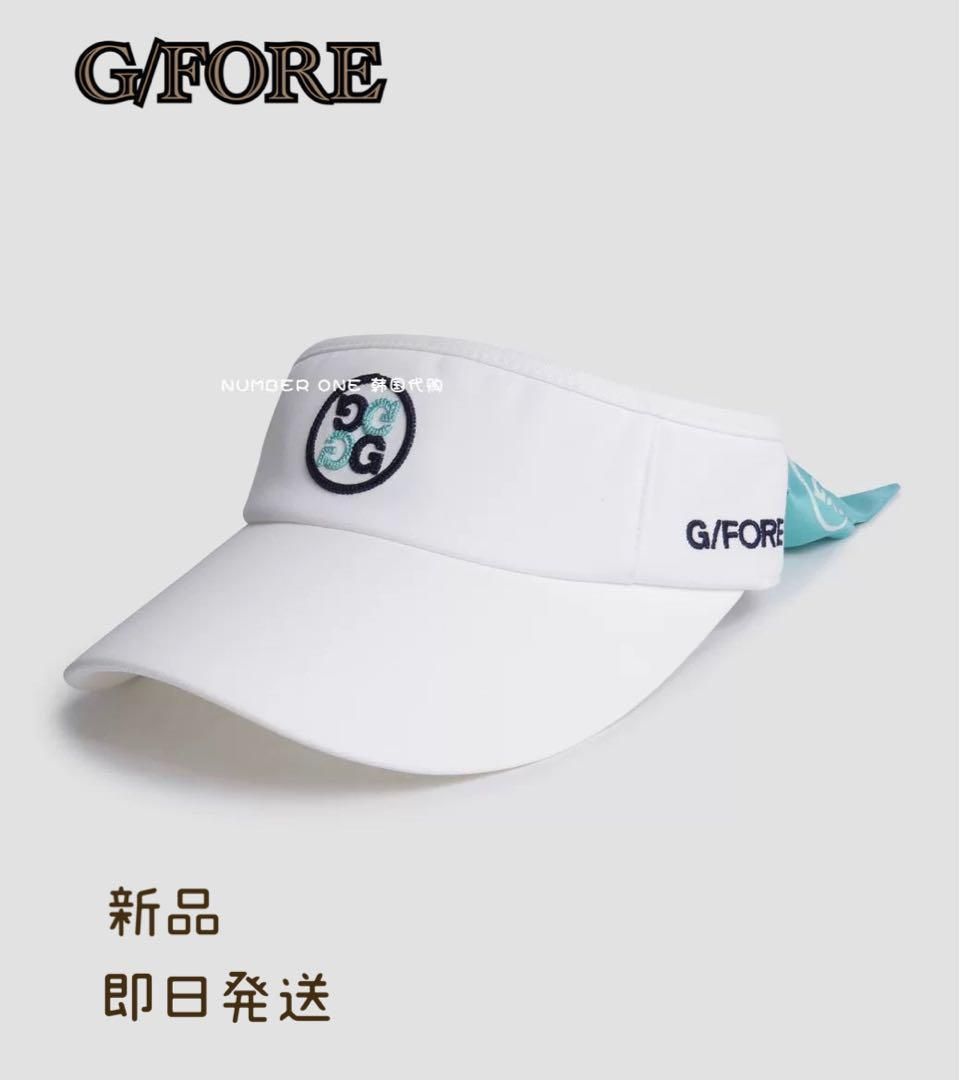 新品！G/FORE ジーフォア　 リボン付き　バイザー●レデイーズゴルフ帽子 新品！G/FORE ジーフォア リボン付き バイザー○レデイーズ