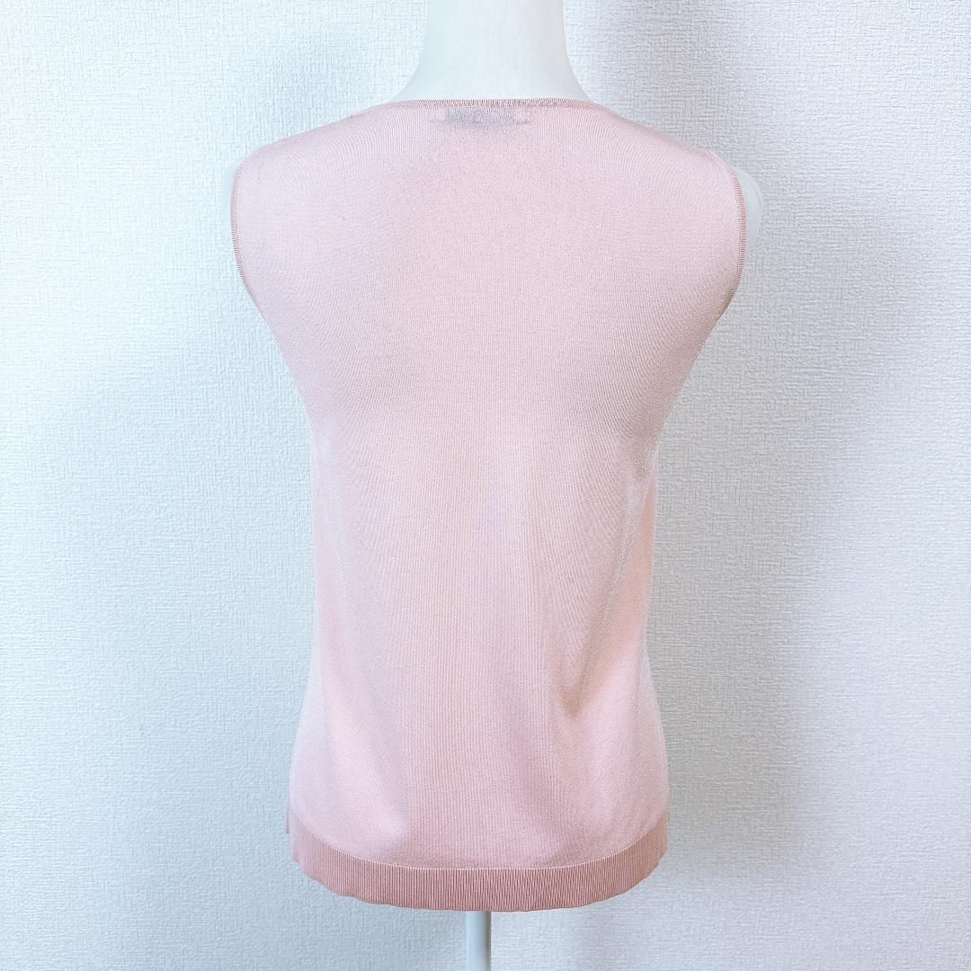 美品】アナイ アンサンブル カーディガン トップス 36 無地 ピンク 