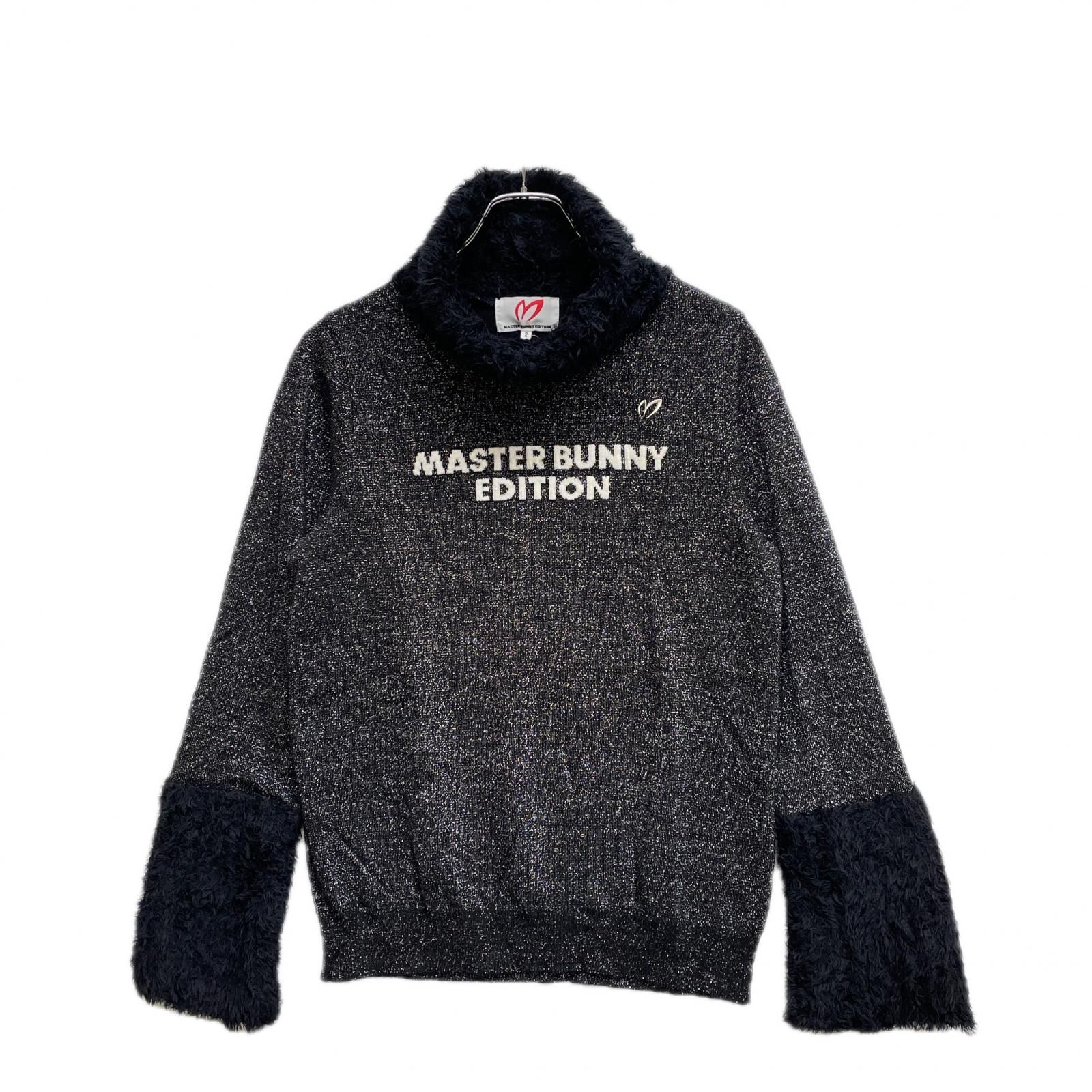 レディース マスターバニーエディション MASTER BUNNY EDITION セーター 2 L 黒系 長袖 タートルネック ファー