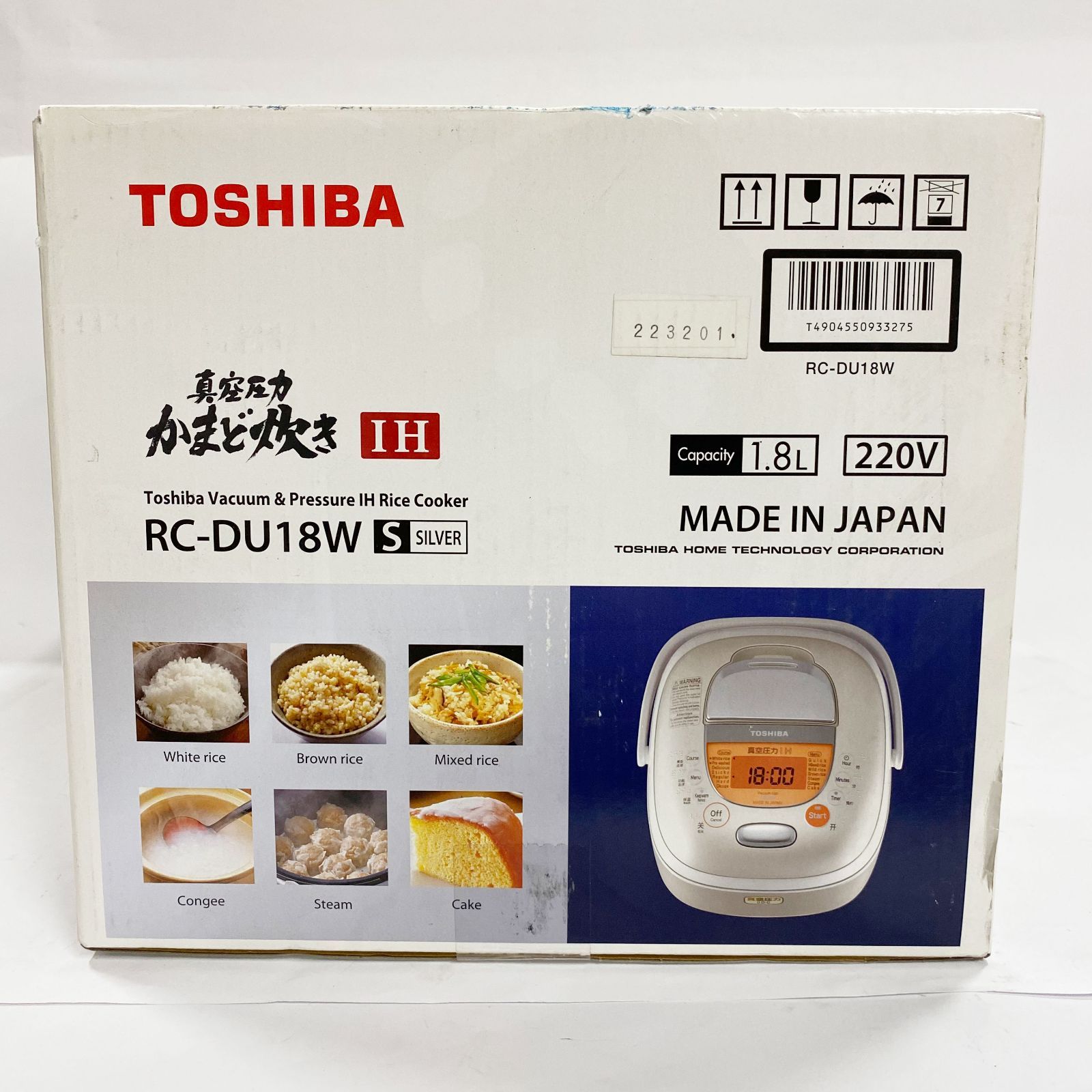 海外向け】東芝 真空圧力IH炊飯器 RC-DU18W 220V - メルカリ