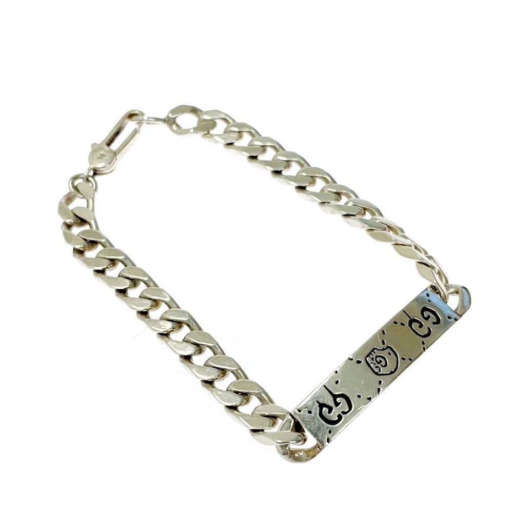 [美品]GUCCI ゴースト チェーンブレスレット ※付属品無し GUCCI グッチ ブレスレット メンズ グッチゴースト スクエア