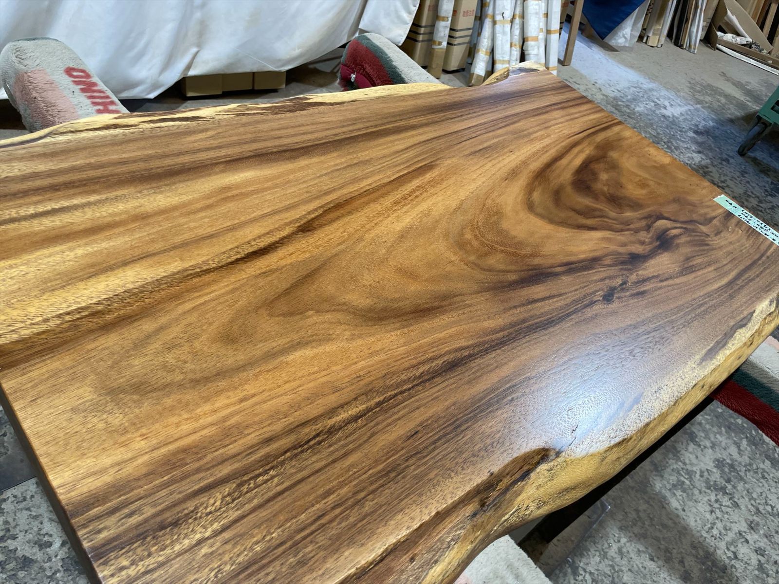 モンキーポッド9117 一枚板無垢 乾燥材 1200x690-540x40mm