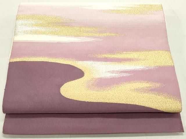 平和屋着物○爪掻き本綴れ 半幅帯 横段文 正絹 逸品 DAAU6713ob